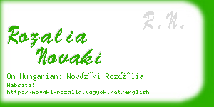 rozalia novaki business card